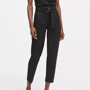 BANANA REPUBLIC High-Rise Tapered Cropped Pants, Black, Size 6